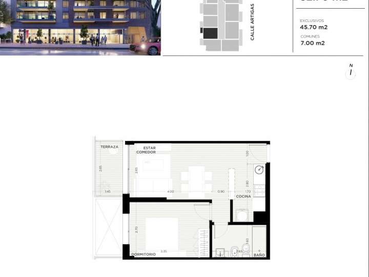 Apartamento en venta en Tres Cruces, Montevideo