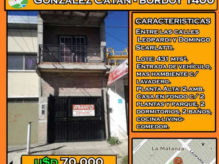 Departamento en venta en Bordoy, Buenos Aires