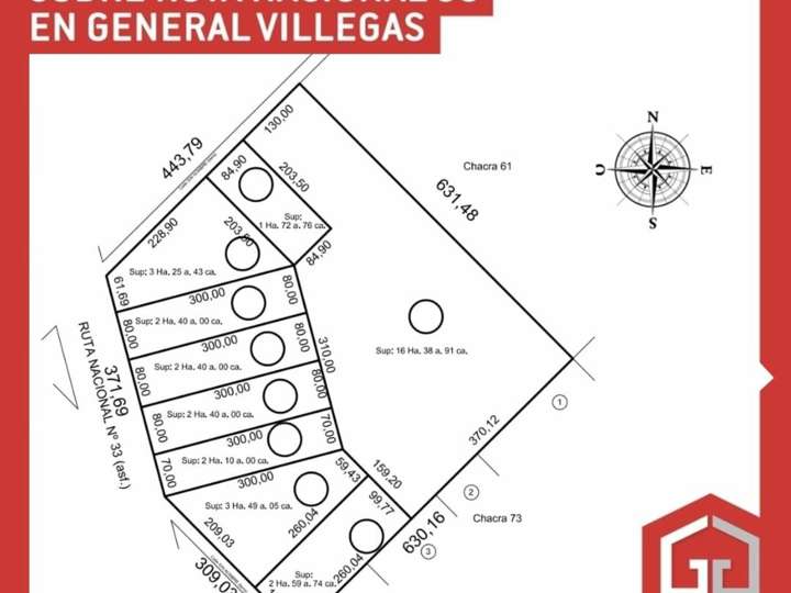 Terreno en venta en Ruta Nacional 33 Ruta del Desierto Doctor Adolfo Alsina, General Villegas