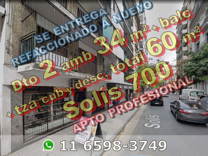 Departamento en venta en Solís, 726, Ciudad Autónoma de Buenos Aires