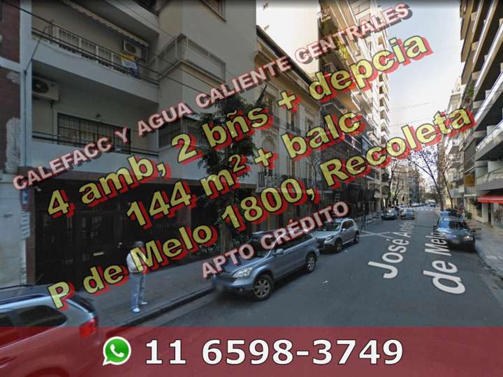 Departamento en venta en José A. Pacheco de Melo, 1802, Ciudad Autónoma de Buenos Aires