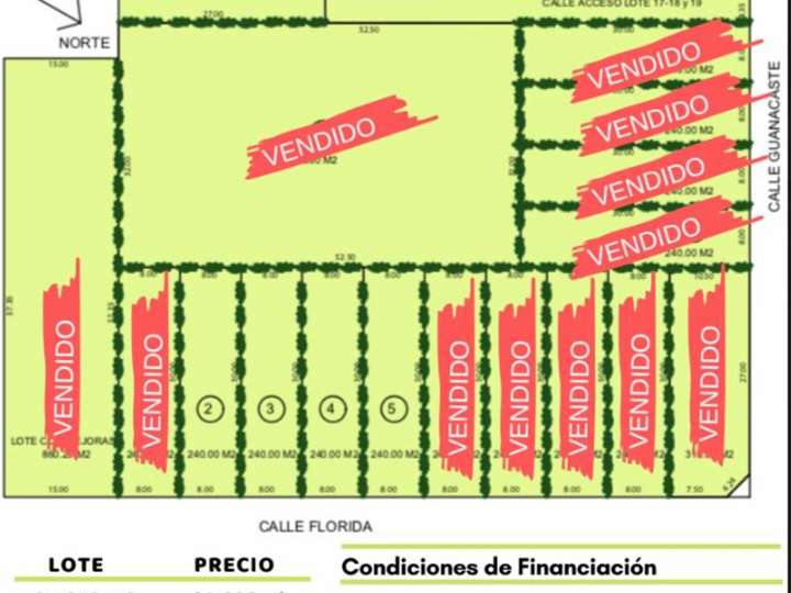 Terreno en venta en Guanacaste, Buenos Aires