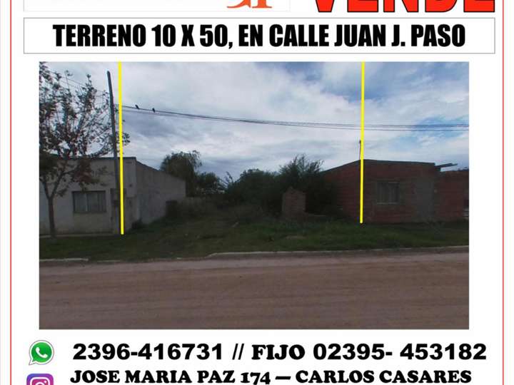 Terreno en venta en Juan José Paso, 370, Carlos Casares