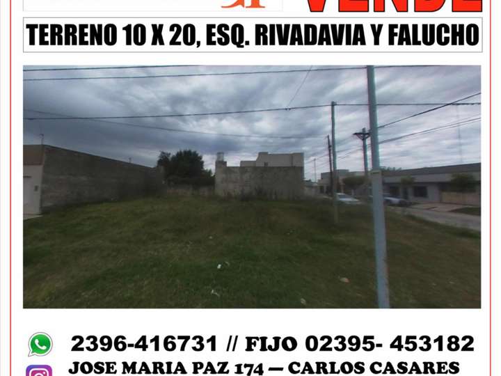 Terreno en venta en Falucho, 313, Carlos Casares