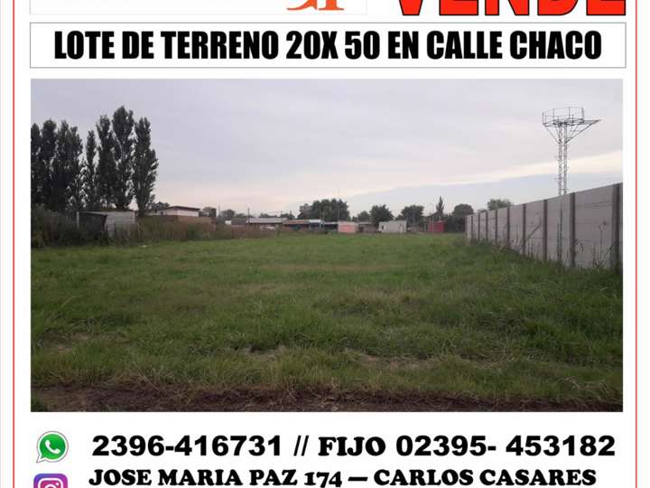 Terreno en venta en Chaco, Carlos Casares
