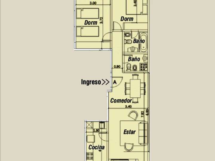 Departamento en alquiler en Córdoba, 2014, Buenos Aires