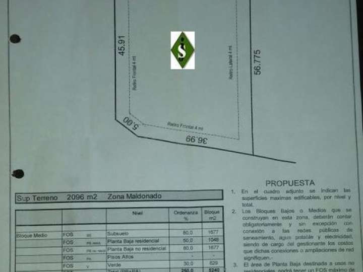 Terreno en venta en Pinares, Maldonado