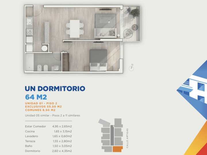 Apartamento en venta en Tres Cruces, Montevideo