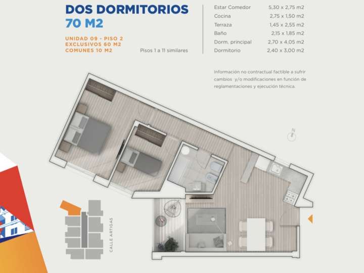 Apartamento en venta en Tres Cruces, Montevideo