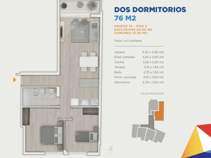 Apartamento en venta en Tres Cruces, Montevideo
