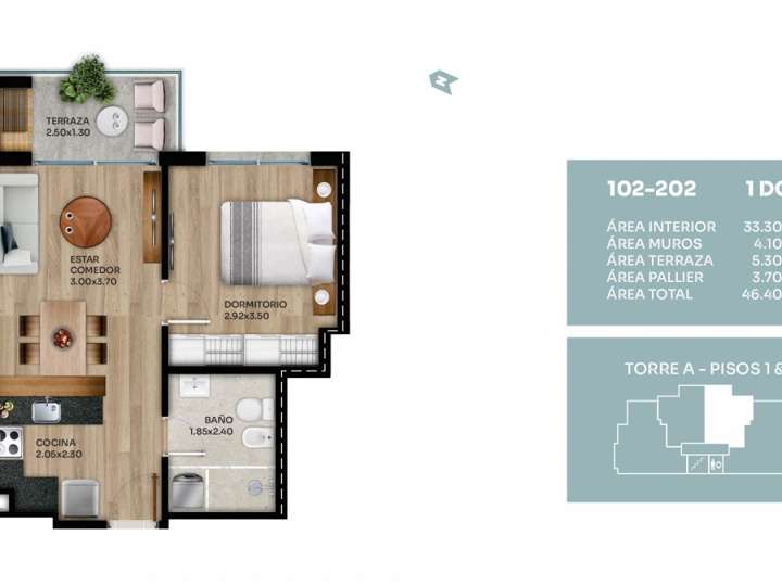 Apartamento en venta en Reyes, Montevideo