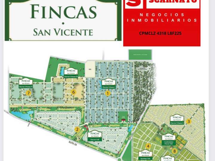 Terreno en venta en Partido de San Vicente, San Vicente