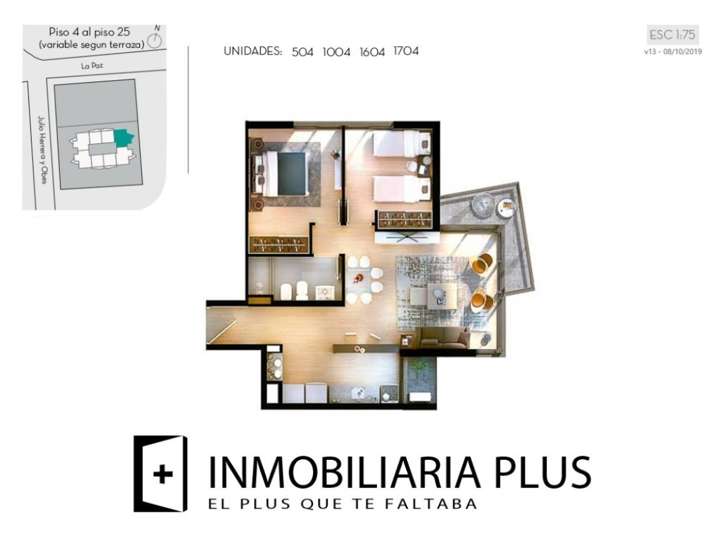 Apartamento en venta en Cuareim, Montevideo