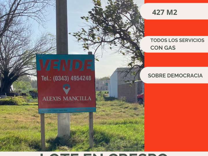 Terreno en venta en Democracia, Crespo