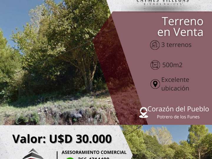 Terreno en venta en Los Sauces, San Luis