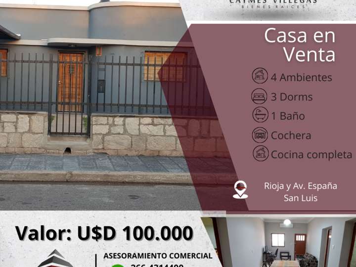 Casa en venta en La Rioja, San Luis