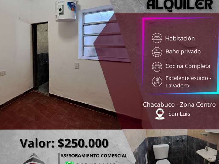 Departamento en alquiler en Chacabuco, 956, San Luis