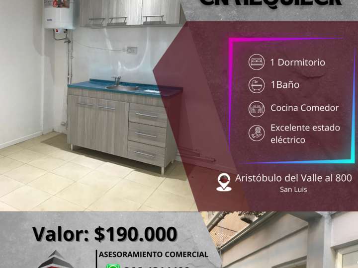 Departamento en alquiler en Avenida Justo Daract, San Luis