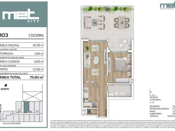 Apartamento en venta en Canelones, Montevideo