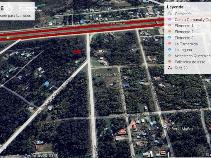 Terreno en venta en Vicente F. Costa, Maldonado