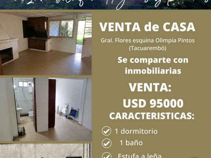 Casa en venta en General Flores, Tacuarembó