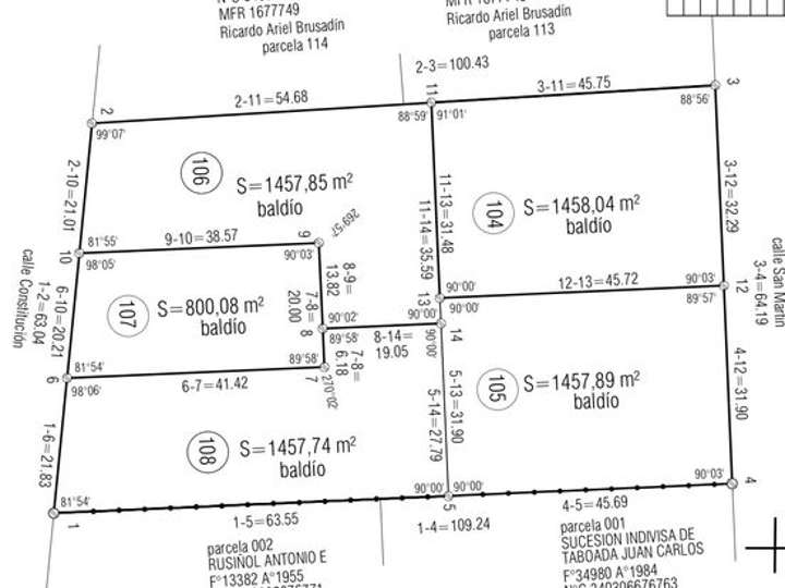 Terreno en venta en General San Martín, Municipio de Villa del Totoral
