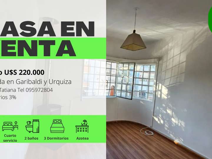 Casa en venta en Avenida General José Garibaldi, Montevideo