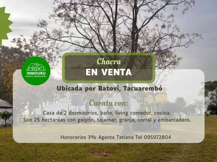 Granja en venta en Tacuarembó