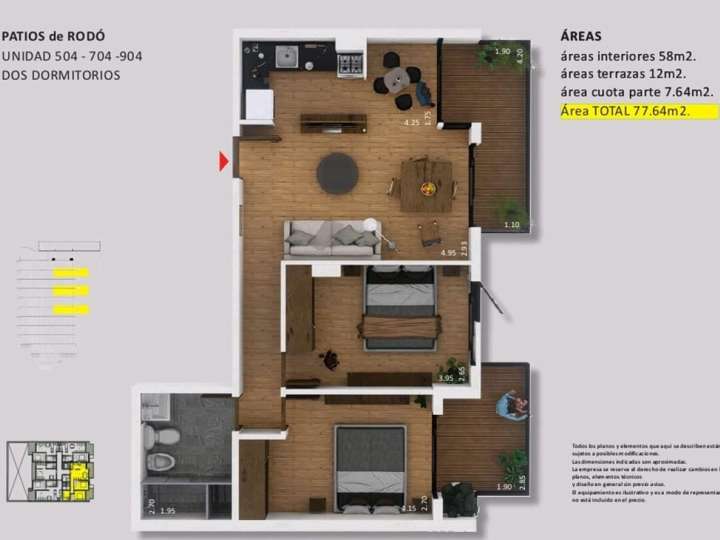 Apartamento en venta en Cordón, Montevideo