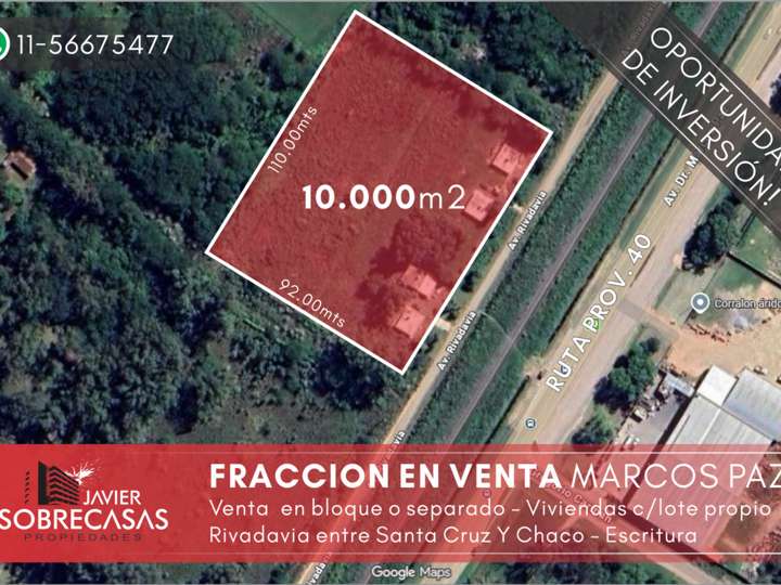Terreno en venta en Rivadavia, 229, Marcos Paz