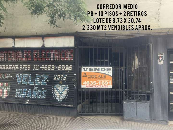 Terreno en venta en Avenida Rivadavia, Ciudad Autónoma de Buenos Aires