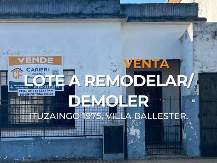 Terreno en venta en 136 - Ituzaingó, 1977, Villa Ballester Noroeste