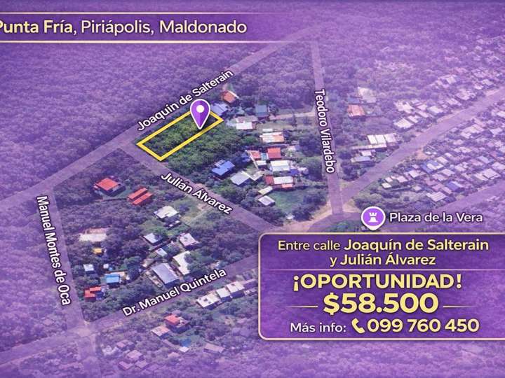 Terreno en venta en Julián Álvarez, Maldonado