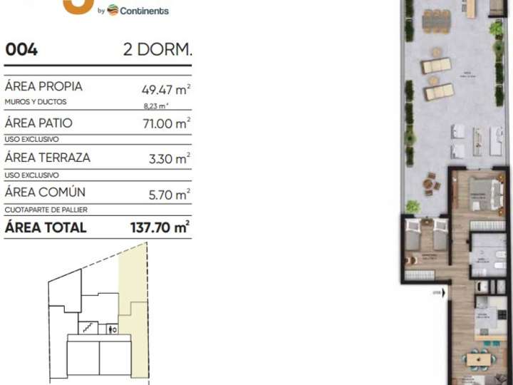 Apartamento en venta en Pérez Gomar, Montevideo