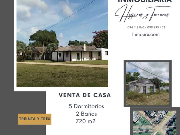 Casa en venta en José Ellauri, Treinta y Tres