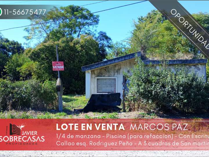 Terreno en venta en Rodríguez Peña, 701, Marcos Paz