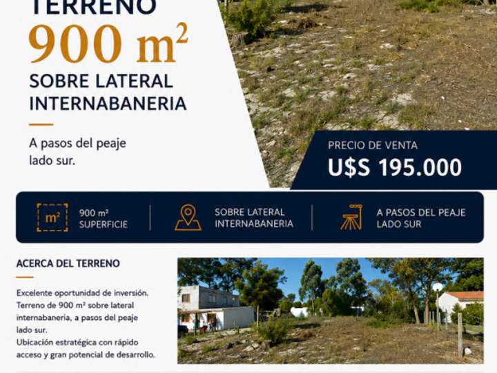 Terreno en venta en Avenida Ingeniero Luis Giannattasio, Canelones