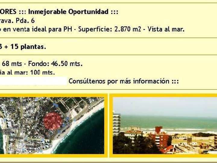 Terreno en venta en Biarritz, Punta Del Este