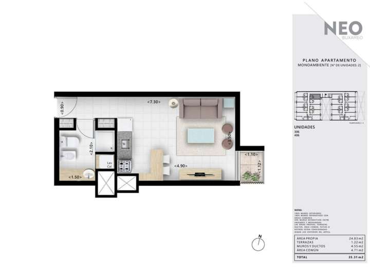 Apartamento en venta en Pocitos, Montevideo